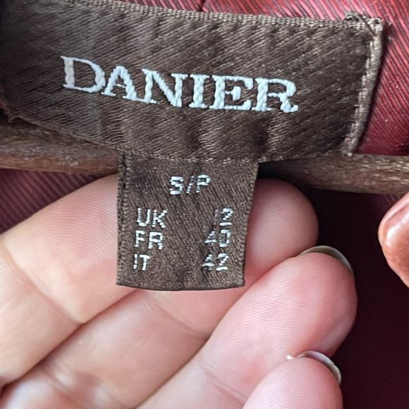 danier Cognac Leather moto Jacket size Small - Picture 5 of 11